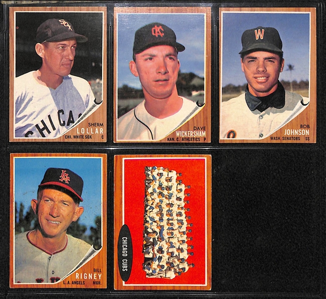 Lot Of 68 1962 Topps Baseball Cards w. Al Kaline